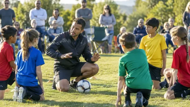 MLS GO Salinas players practicing on a local youth soccer field