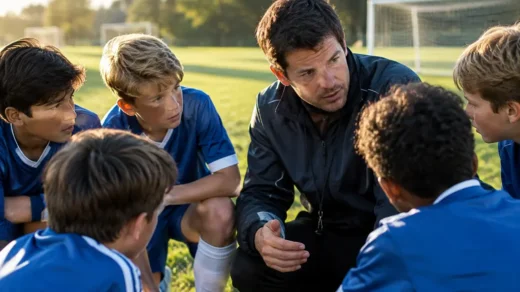 USYS Integration discussion among coaches and parents at a California youth soccer field
