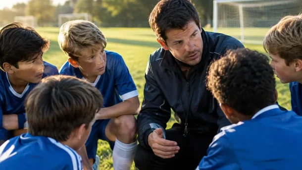 USYS Integration discussion among coaches and parents at a California youth soccer field